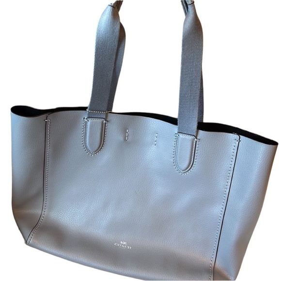 Coach Handbags - Coach large blue grey leather tote/shoulder bag